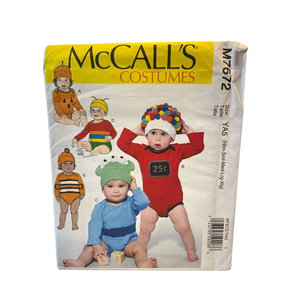 McCALL'S M7672 Infant Costume Pattern Sizes NB-XL‎ 2017